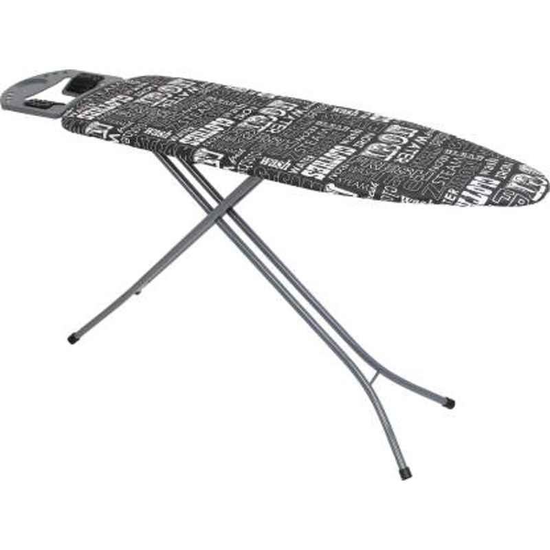 Alnico 122x38cm Black Adjustable Height Ares Large Ironing Board