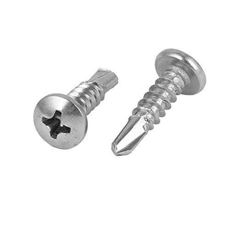 RKGD 500 Pcs 4.2x13mm Stainless Steel 410 Silver Self Drilling Screw Set