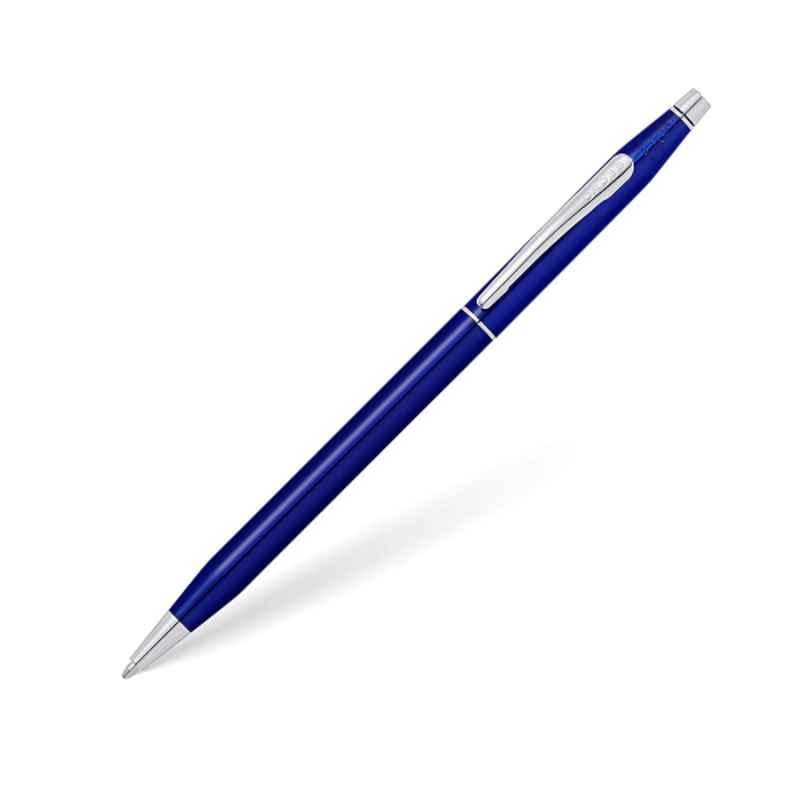 Cross Classic Century Black Ink Translucent Blue Lacquer Finish Ballpoint Pen, AT0082-112