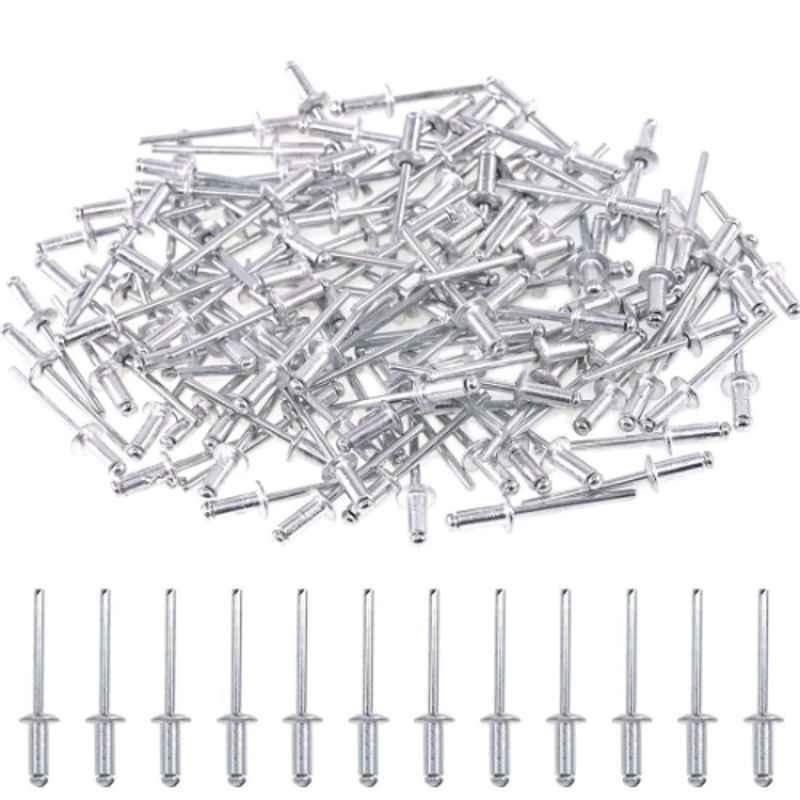 GSK Corporation 1000 Pcs 10mm Aluminium Silver Dome Head Blind Rivets Set