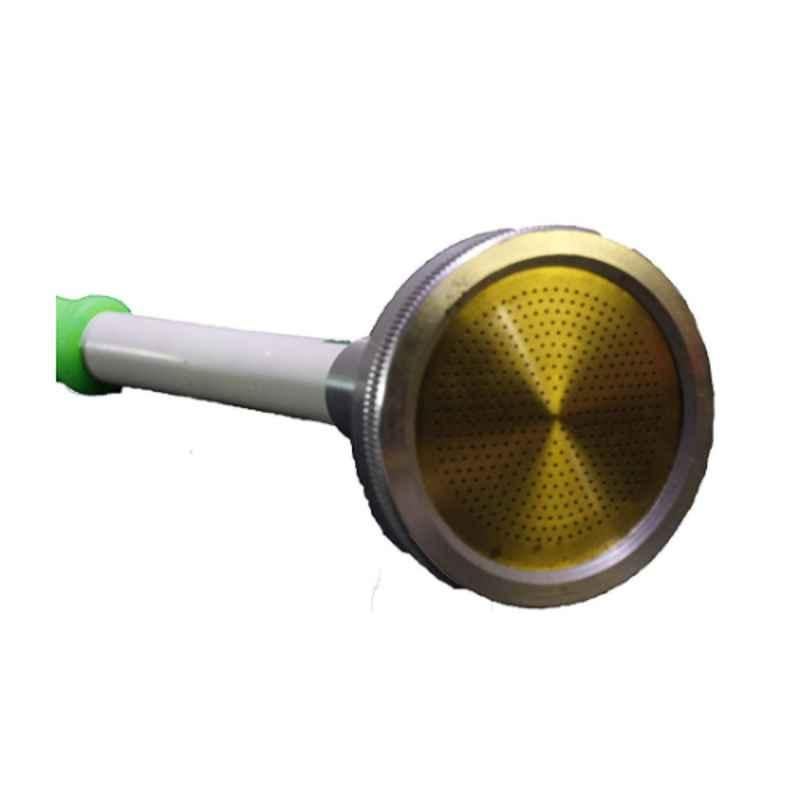 Yuvcon Plastic White & Green Garden Shower with Stainless Steel Jali, 1 ft Handle, 3/4 inch & 1 inch Connection, YUV-W-005