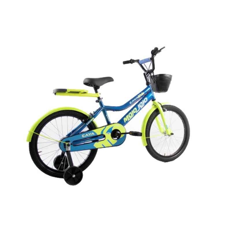 Caya Mojojojo 20 Metallic Royal Blue with Floro Green BMX Adjustable Handle Kids Cycle, Tyre Size: 20 inch