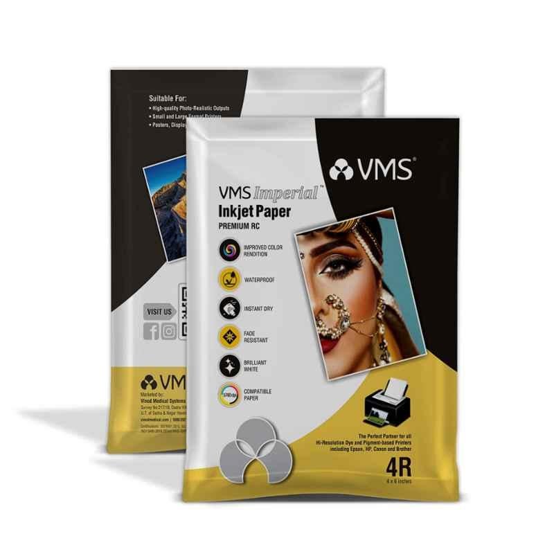 VMS Imperial 4R 260GSM Inkjet Glossy Photo Paper, 1260046DPG-1