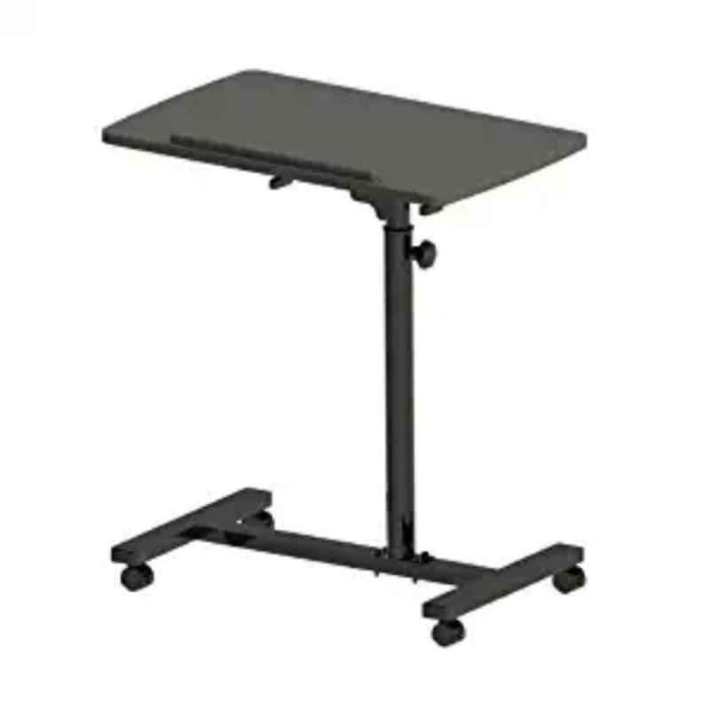 VMS 35x57x95cm Metal & Wooden Black Multi-Function Tilting Overbed Table with Adjustable Height, VON-1005