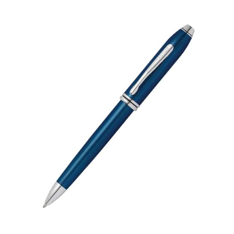 Cross Townsend Black Ink Quartz Blue Lacquer Finish Ballpoint Pen, 692TW-1