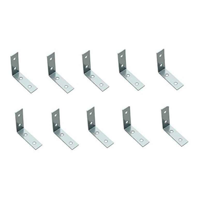 Screwtight 2.5 inch Iron â€ŽZinc Finish Corner Brace, S040105BZP-10 (Pack of 10)