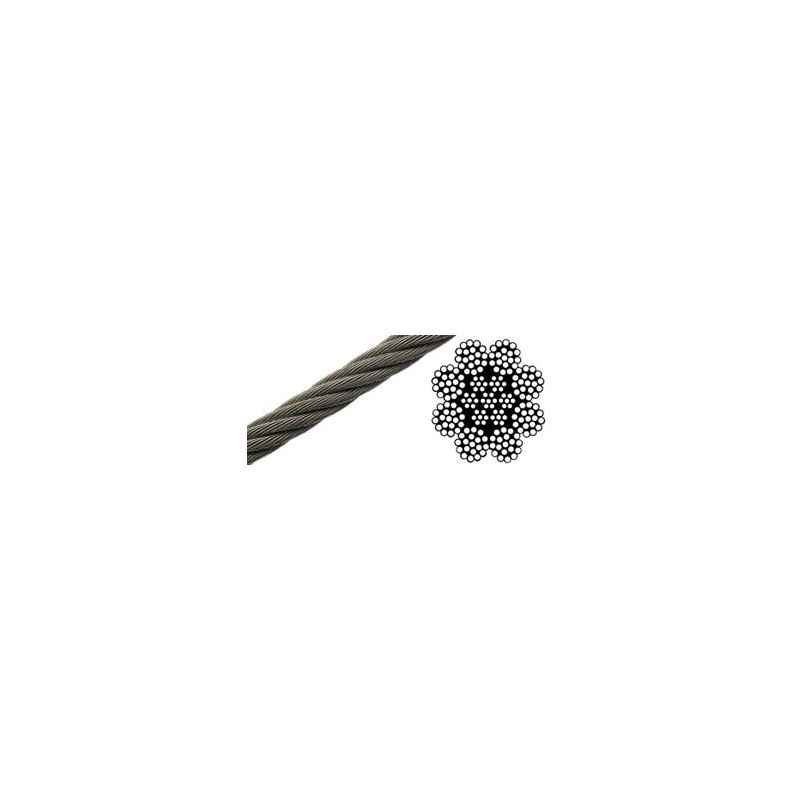 Mahadev 32mm IWRC Ungalvanised Steel Wire Rope, Size 8x19, Length: 1000 m