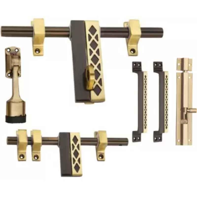 Urim Zinc Brown Matt Finish Maharaja Style Single Door Accessory Kit