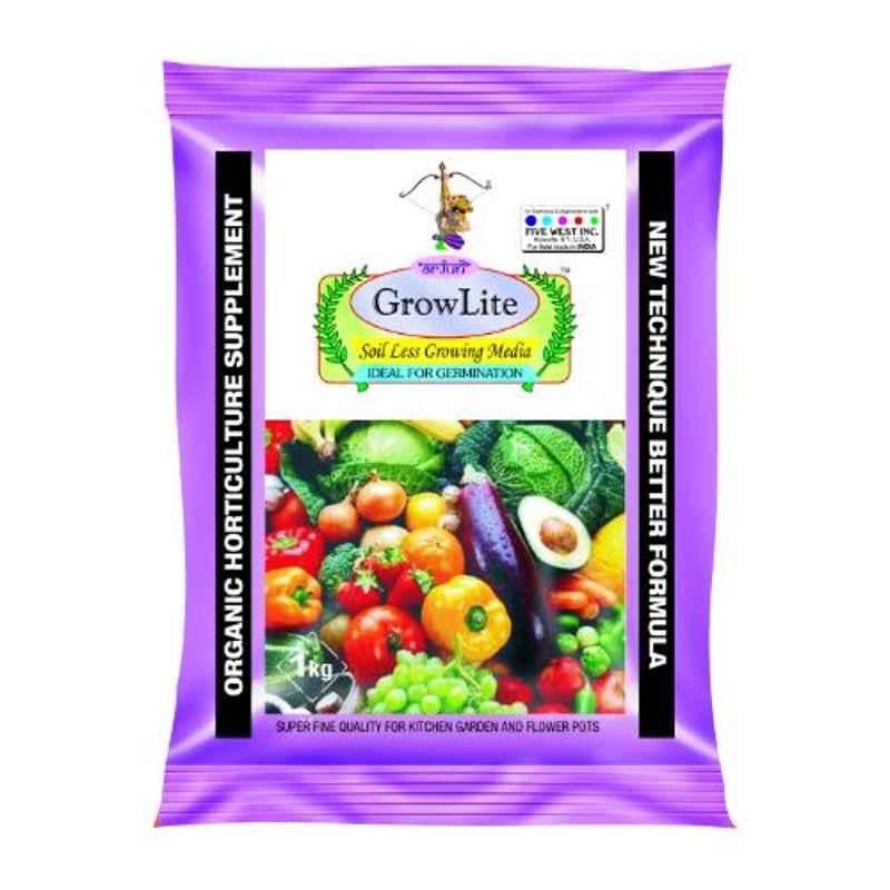Agricare GrowLite 1kg Expended Perlite, Exfoliated Vermiculite, Decomposed Sterilized Cocopeat & Micronutrients