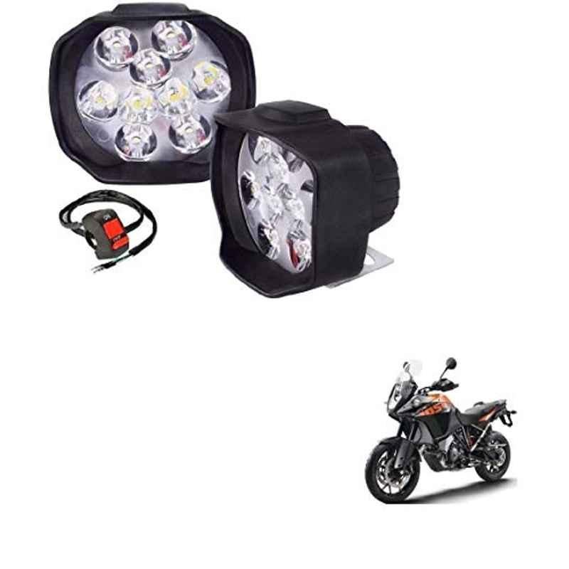 Kozdiko 2 Pcs Sheen 15W 9 LED 6000k Transformer Bumble Bee Style LED Fog Light Set for KTM 1050 Adventure, koz_81275