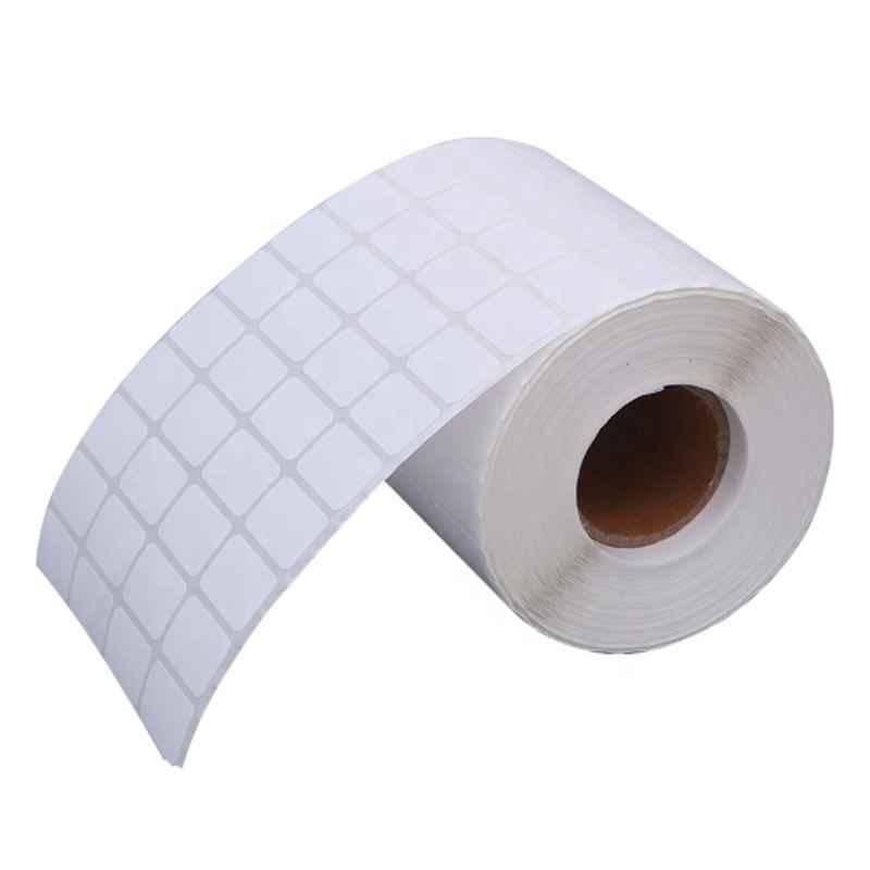 LabelKart 25x15mm Paper White 4UP Chromo Label Roll