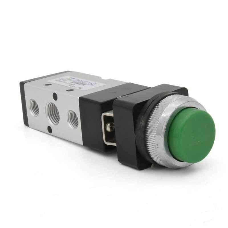 Techno 1/8 inch 3/2 Convex Round Button Valve, MSV86321PPL