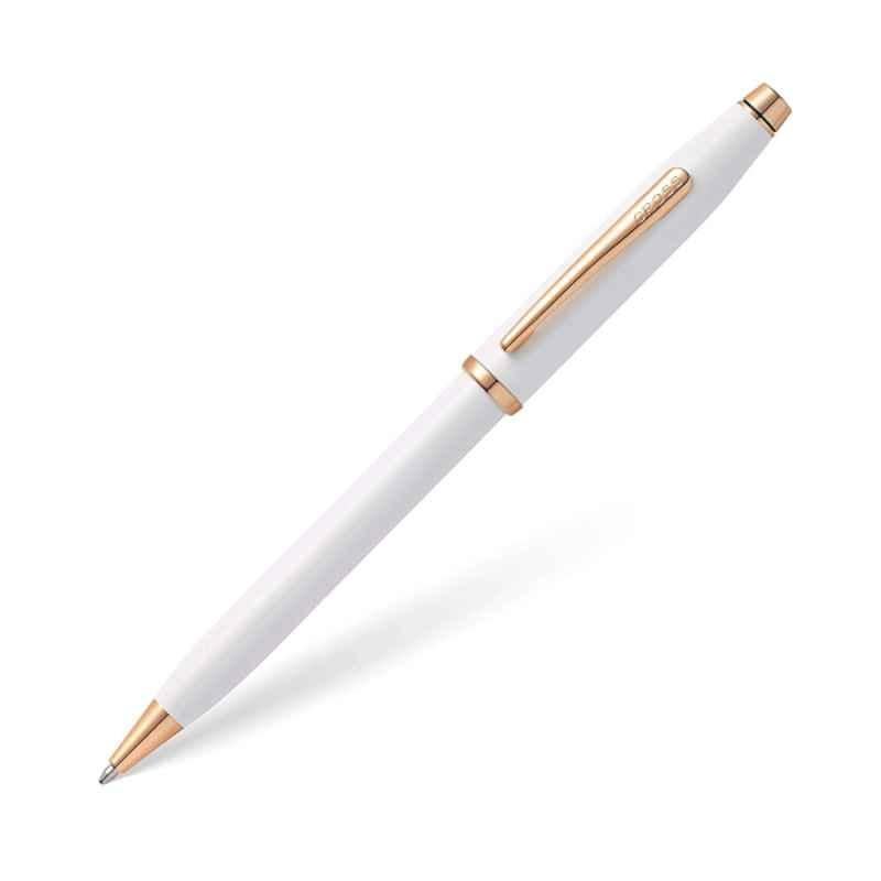Cross Century II Black Ink Pearlescent White Lacquer Finish Ballpoint Pen, AT0082WG-113