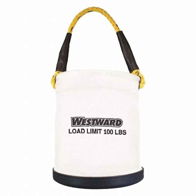 Westward Canvas Off-White Straight Wall Bucket Bag, 53JW39