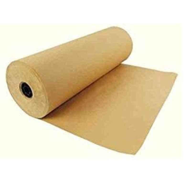 MM WILL CARE 20mx28 inch Brown & Golden Paper Kraft Liner Roll, MMWILL29