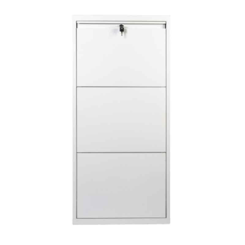 Tufferone 3 Shelves Metal White DIY Shoe Rack