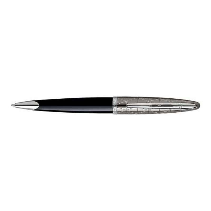 Waterman Blue Ink Carene Contemporary Black & Gun Metal ST Ball Pen