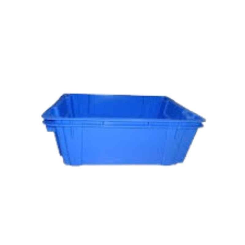 Nilkamal 580x380x210mm HDPE Blue CH Stackable & Nestable Crate, 5838210
