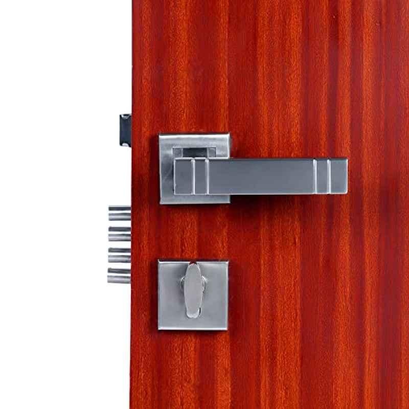 Saze 45x85mm â€ŽStainless Steel Satin Finish Mortise Main Door Lock Set, SZ-SPACIO-ROSE-OSK-3