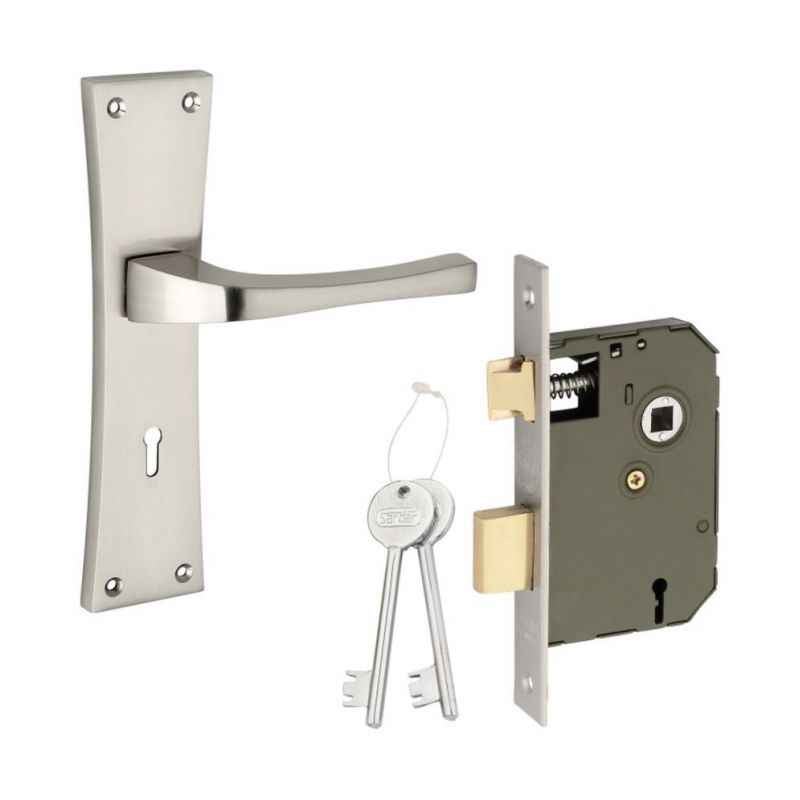Sardar 8 Inch Grey Stainless Steel Mortise Door Lock Set, ZMH 236