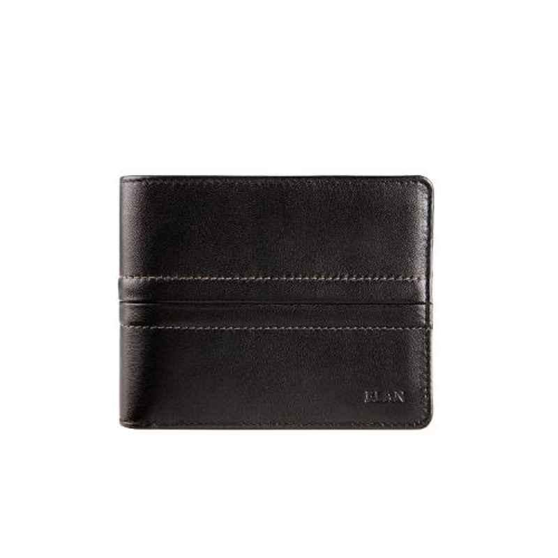 Elan 12 Slots Black Card Flap Wallet, EX-4206-BL