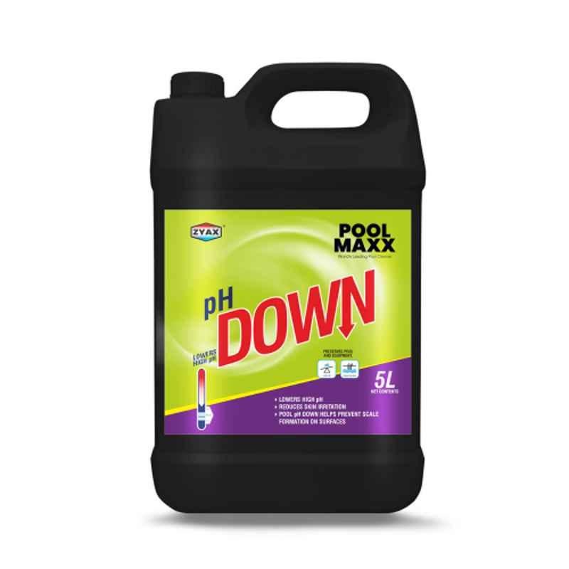 ZYAX NXP3205000 Pool Maxx 5L pH Down for Swimming Pool