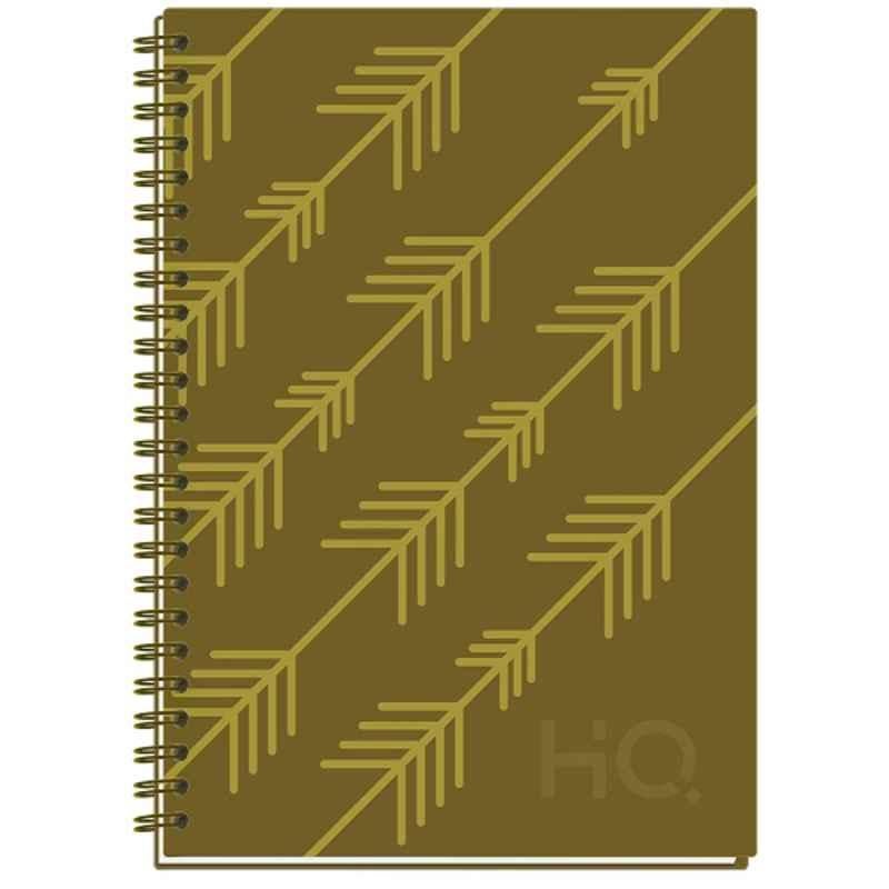 Navneet HQ A5 192 Pages Khaki Single Line Case Wiro Bound Corporate Edge Diary, 27027-16
