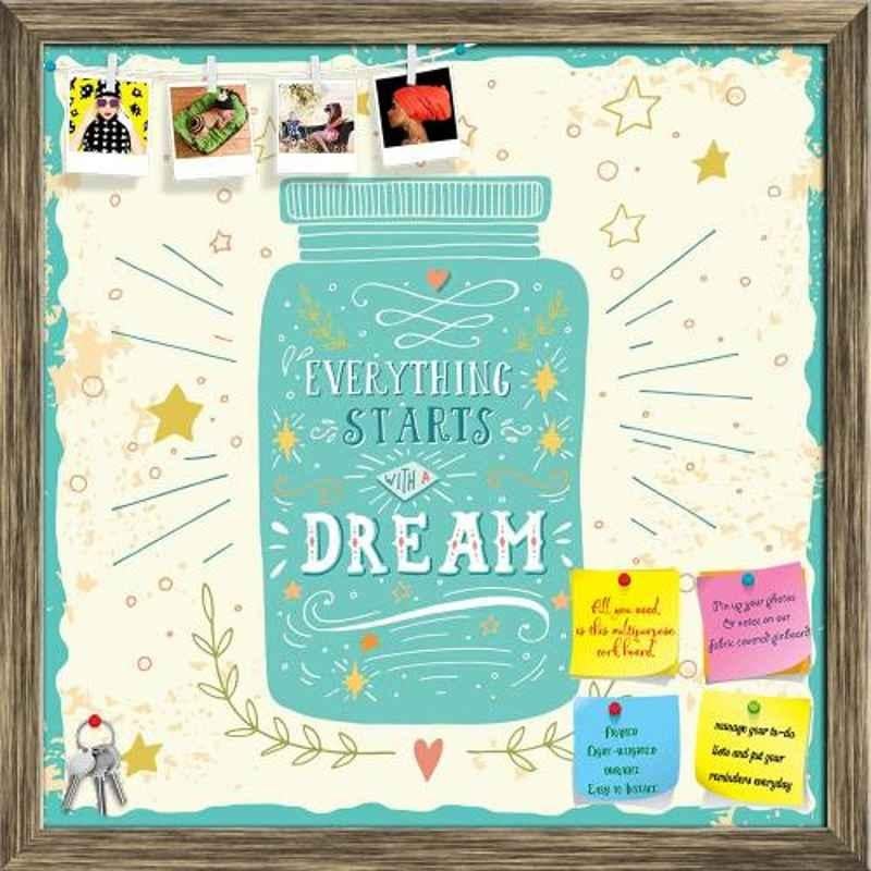 ArtzFolio 50.8x50.8x1cm Antique Golden Printed Bulletin Notice Pin Soft Board, AZSAO41691449BLB_FR_L_03_AG