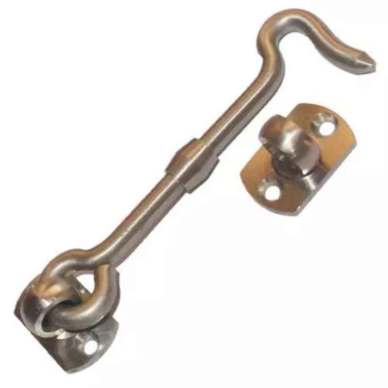 RiseOm 6 inch Brass Square Oval Eye Gate Hook, U5-J7VP-OPGV (Pack of 2)