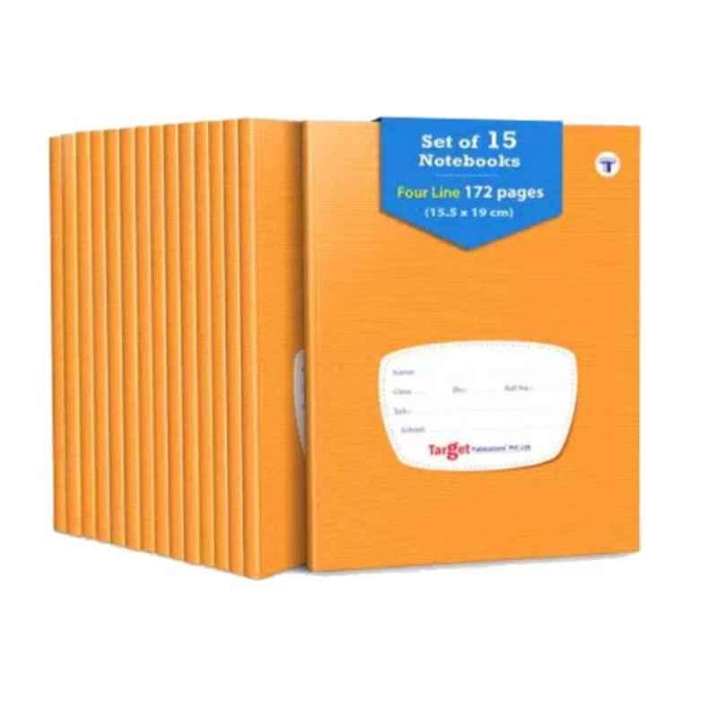 Target Publications 172 Pages Regular Red & Blue Line Small Notebooks for Kids, 1257 (Pack of 15)
