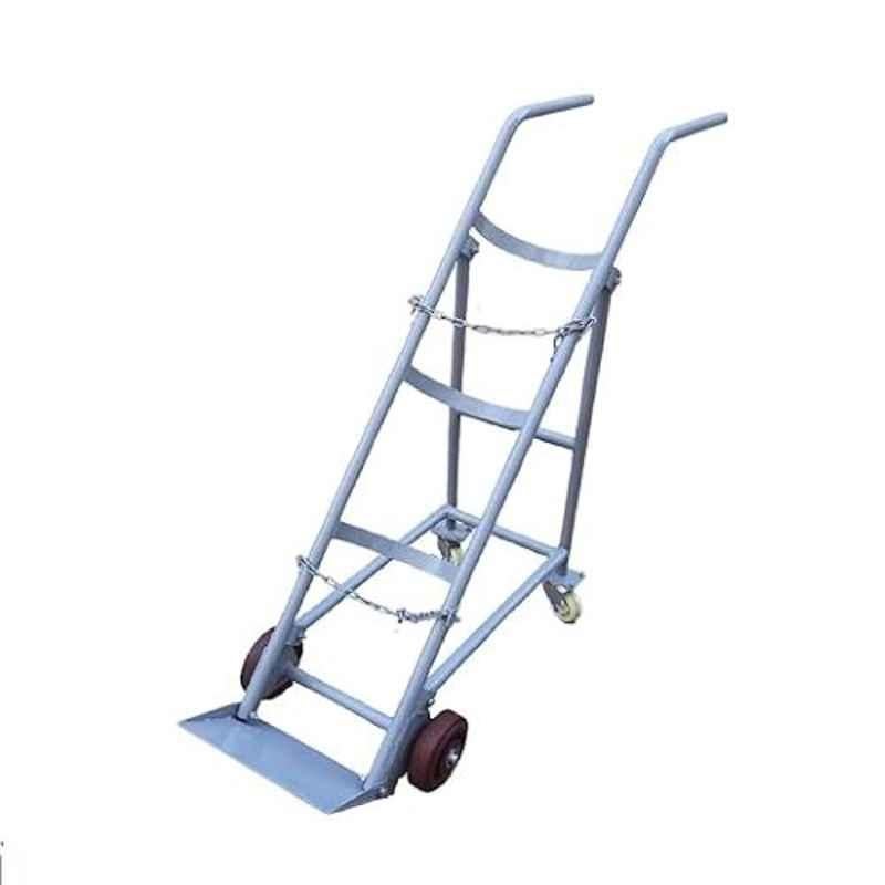 Inaithiram 200kg Mild Steel Four Wheel Single Gas Cylinder Trolley, FWSGCT200RPN