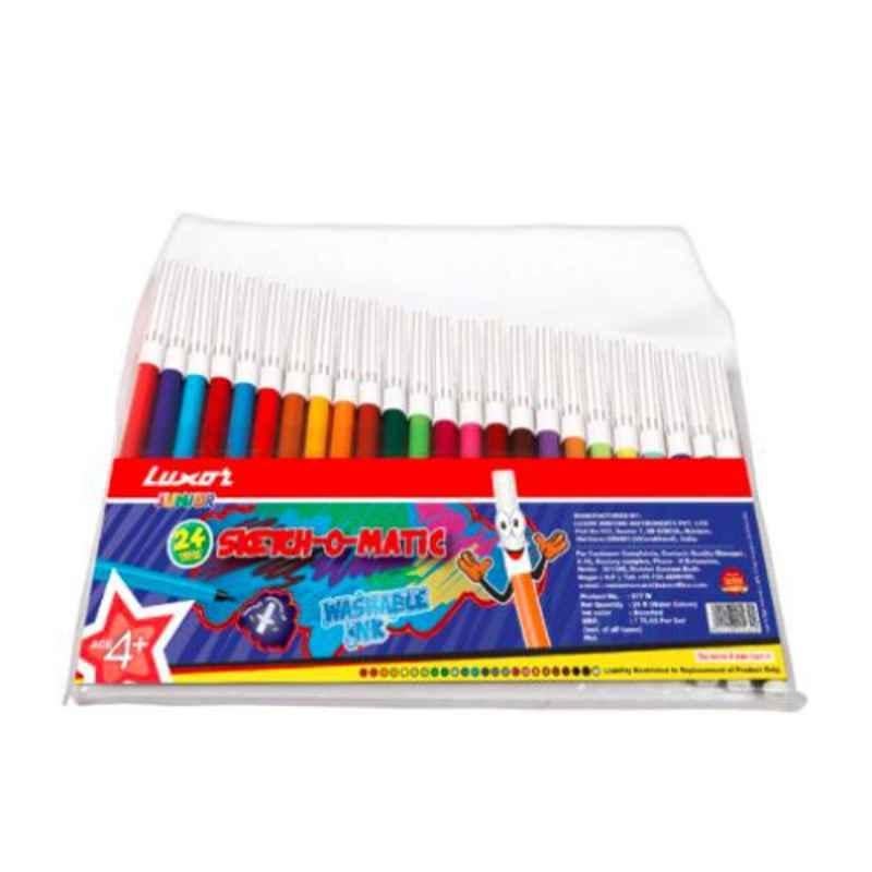 Luxor 24 Pcs Sketch-O-Matic Sketch Pen Set, 977-B (Pack of 100)
