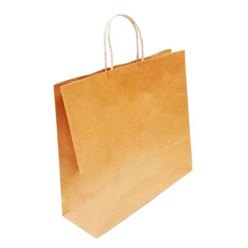 Dutta Enterprise 12x4x12 inch Brown Kraft Paper Bag , 0005 (Pack of 500)