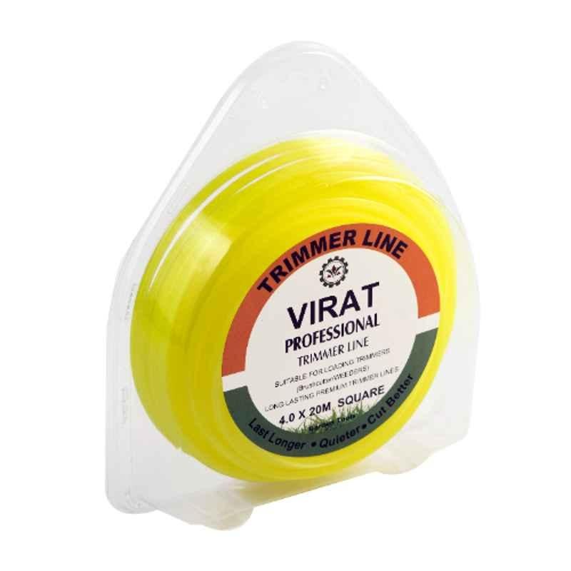 Virat TLYS420 4mmx20m Yellow Square Professional Trimmer Line for Brush Cutter