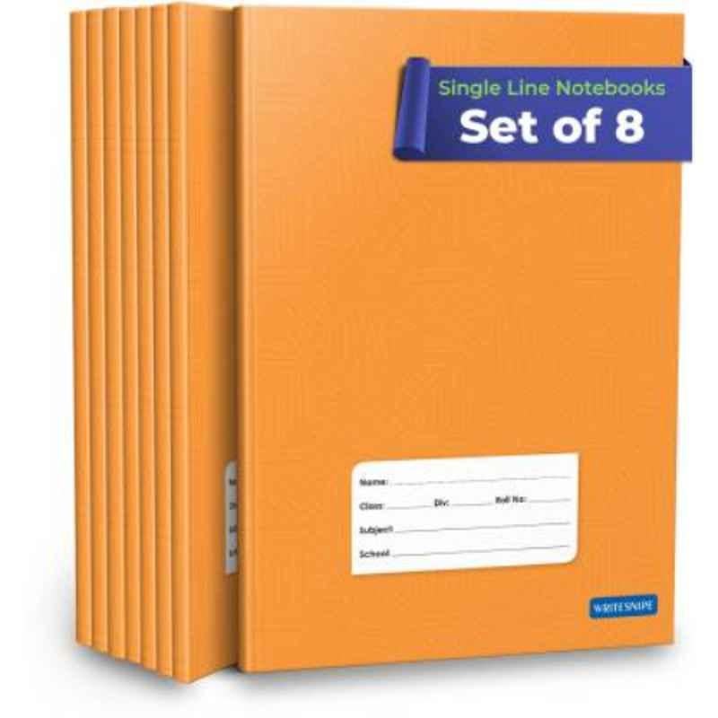 Target Publications Regular 176 Pages Brown Ruled Single Line Notebook (Pack of 8)