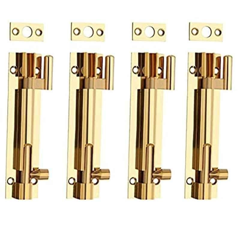 Screwtight 2 inch Brass Antique Brass Finish Barrel Bolt, B021901PBL-4 (Pack of 4)