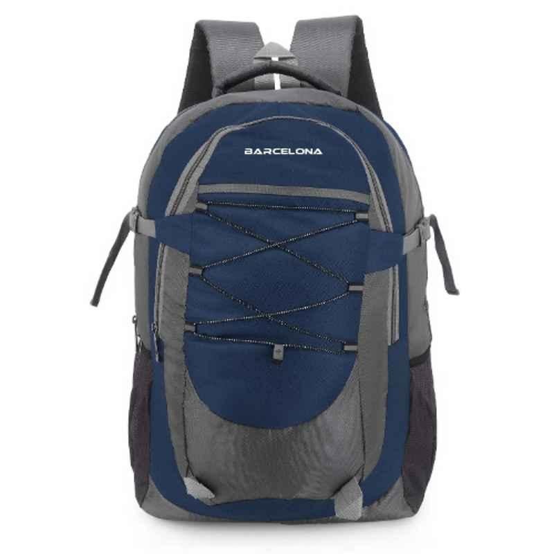 Barcelona 45L Polyester Blue Travel Backpack with Laptop Compartment