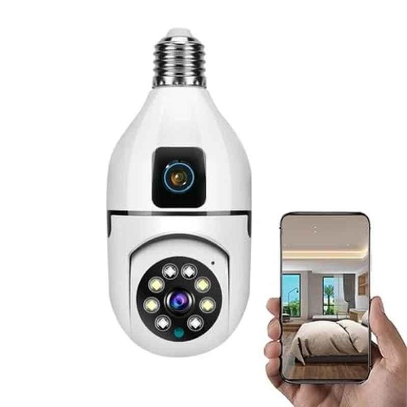 Smars 2MP Dual Lens PTZ Bulb Camera with Colour Night Vision & Two Way Audio