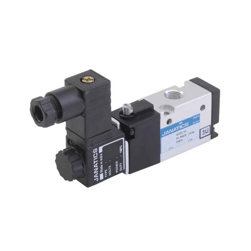 Janatics 3/2 Type G1/8 Single Solenoid Spring Return Valve DS244SR60-W
