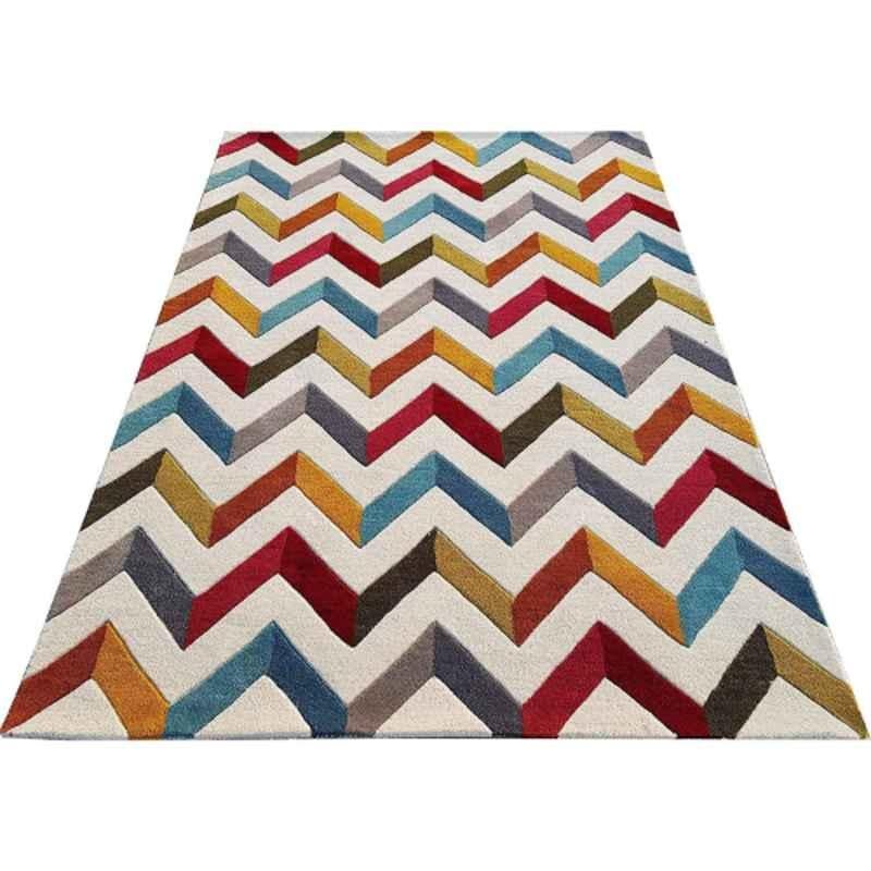 Carpetify 3x5ft Multicolor Handmade Shaggy Fur Rug Carpet, 0729Y5DZMQR