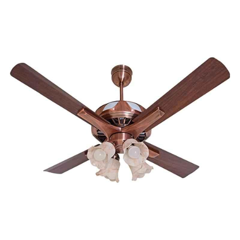 Breezalit Moderna 75W Antique Copper Designer Ceiling Fan with Remote, BZ008, Sweep: 1200 mm