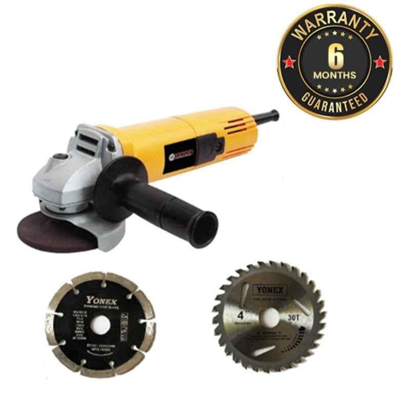 UMG DW801 Heavy Duty 850W 11000rpm 100mm Angle Grinder with Free Wood Cutting Blade & Marble Cutting Blade with 6 Months Warranty