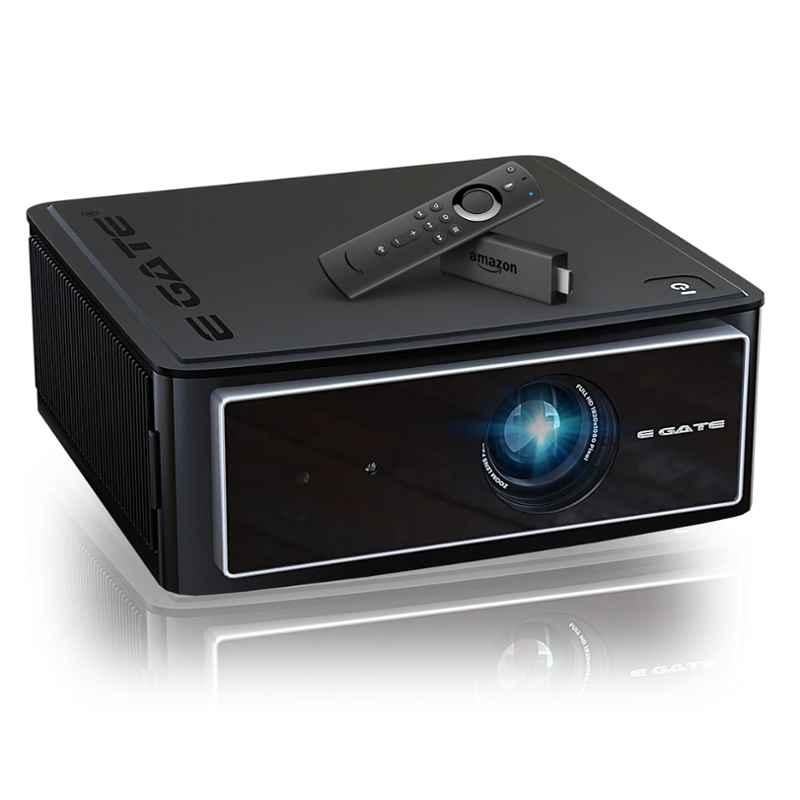 Egate O9 Zen Android + FTS 9600lm Projector FHD 1080p|4K Support|Auto Physical Incline & Digital Offset|WiFi + BT|Auto Focus|Amazon Firestick|EO9023