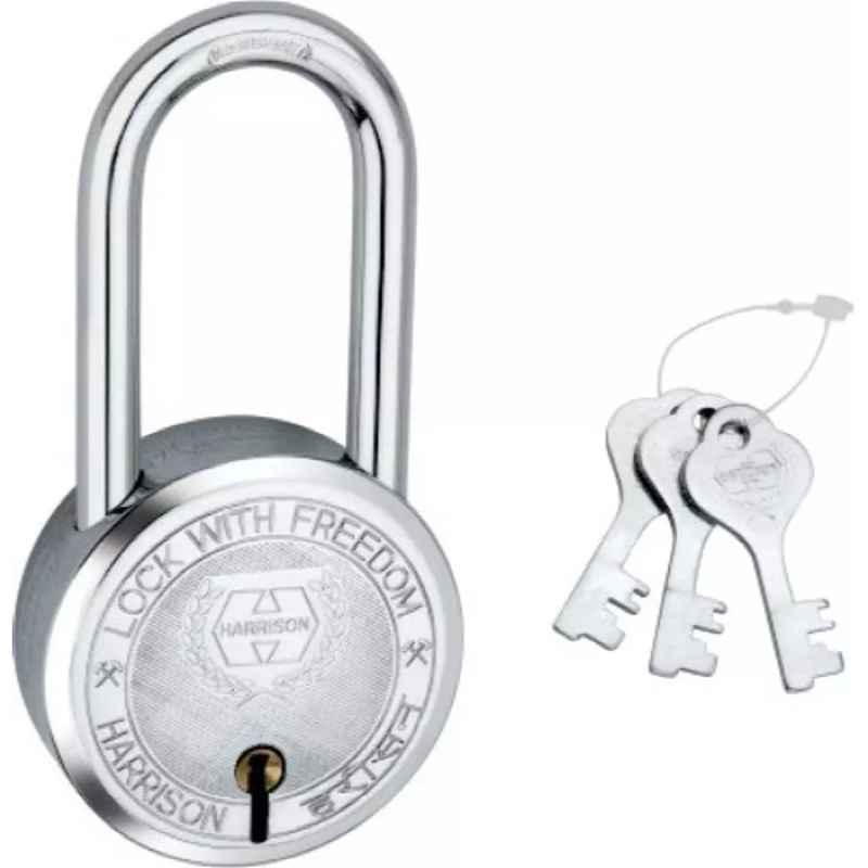 Harrison 50mm Stainless Steel Chrome Plated Finish Padlock with 3 Keys