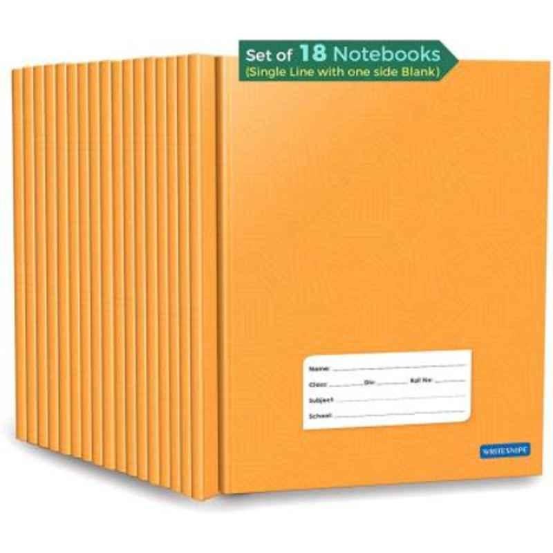 Target Publications Regular 72 Pages Brown Single Line Interleaf Notebook (Pack of 18)