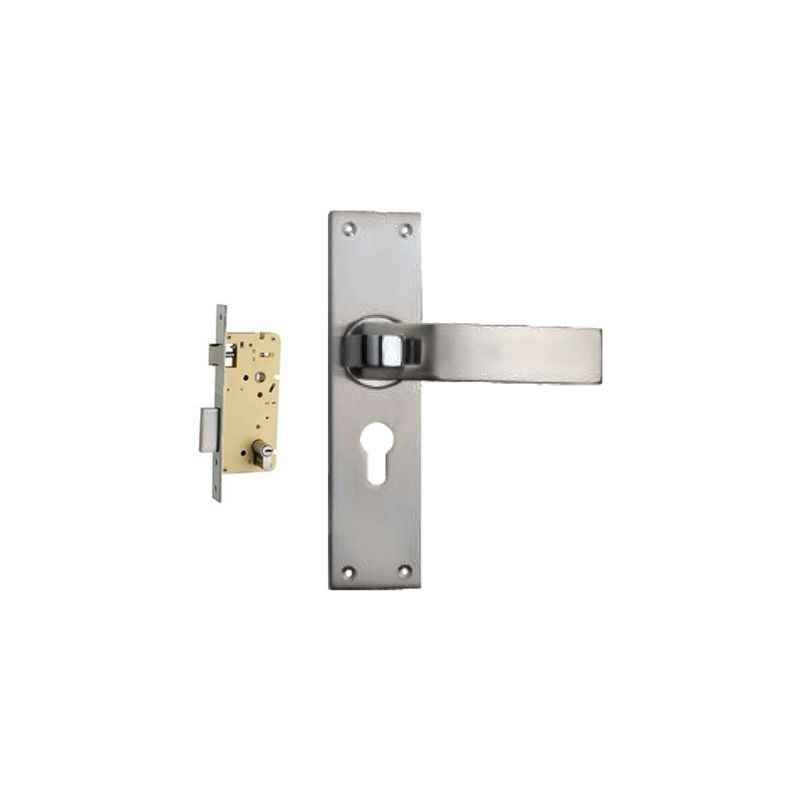 Plaza Bravo Stainless Steel Finish Handle with 250mm Pin Cylinder Mortice Lock & 3 Keys