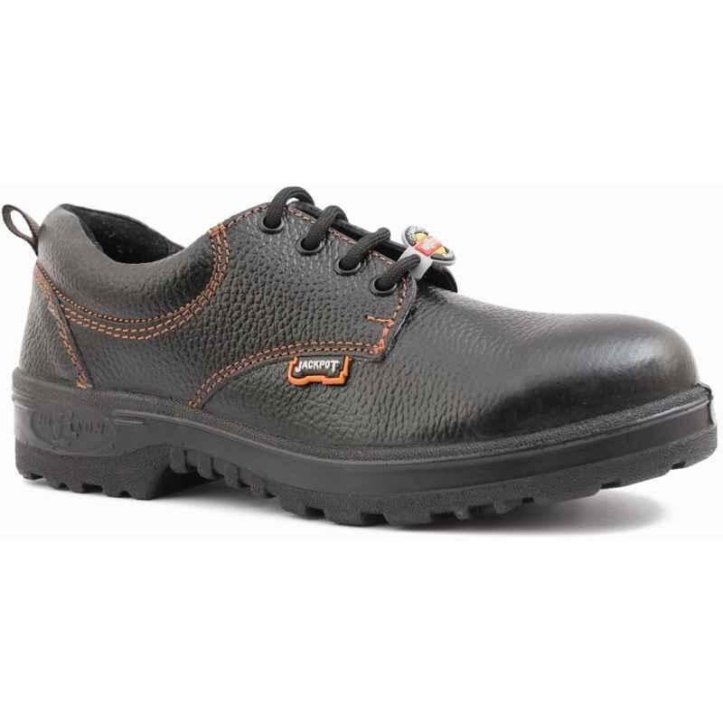 Hillson Jackpot Steel Toe Black Work Safety Shoes, Size: 10