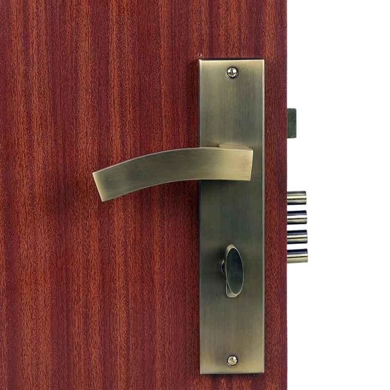 Handle Waala LB-10002 10 inch 60mm Stainless Steel Antique Brass Finish One Side Key Heavy Duty Mortise Door Lock Set