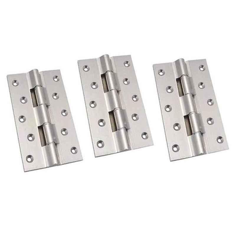 Smart Shophar 6x1.25x2 inch Brass Nickel Silver Railway Hinge, SHA10HG-RAIL-NS6X1.25X2-P3 (Pack of 3)