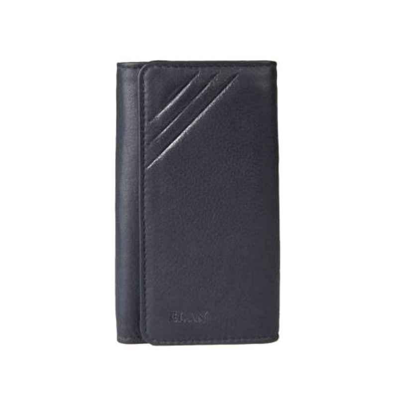 Elan Classic 6.5x2x11cm Blue Leather Slim Key Pouch, ECKP-9634-BU
